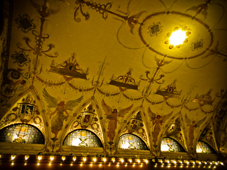 Picture of Flagler College Dining Hall Ceiling in Saint Augustine florida