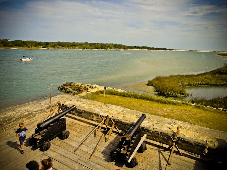 Cannons at Fort matanzas Picture in Saint Augustine Florida