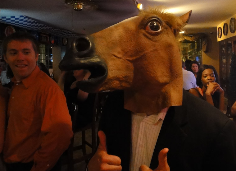 Horse Mask at JP Henley's bar in St Augustine Florida