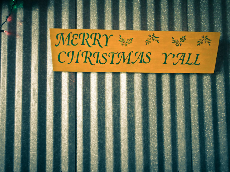 Merry Christmas Y'all sign in Saint Augustine Florida