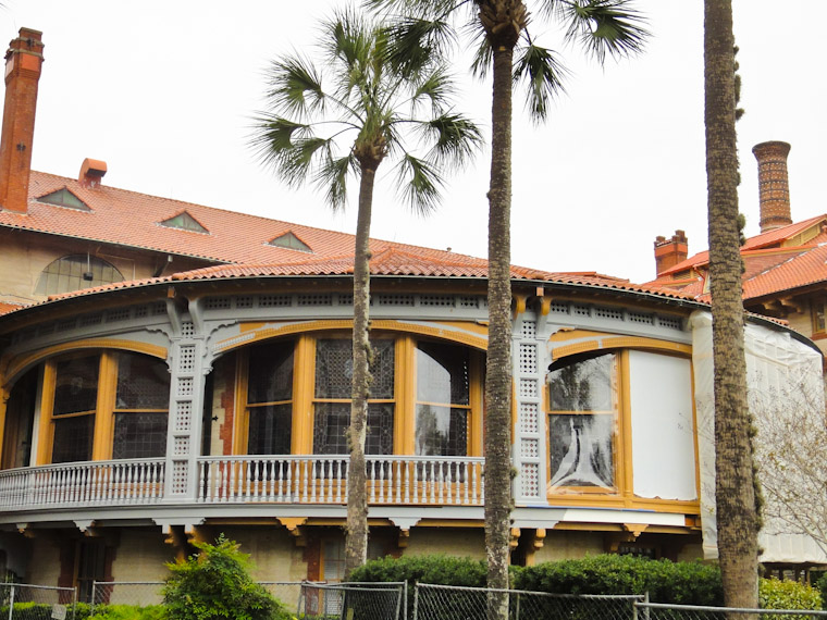 Flagler College Dining Hall Exterior Restoration work and painting