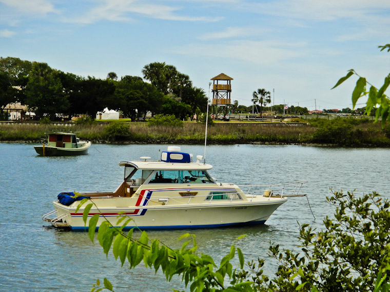 Boats by fountain of youth in Saint Augustine Florida