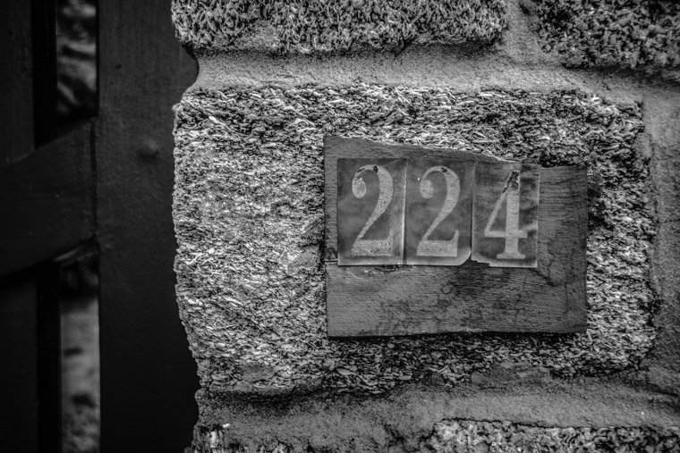 Salvaged street numbers 224