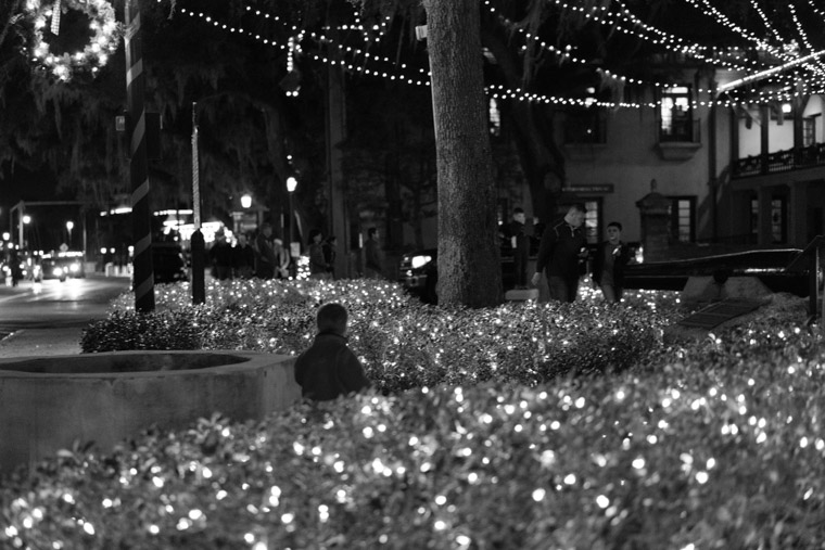 Christmas lights downtown